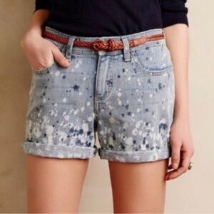 Anthropologie Pilcro and the Letterpress Hyphen Splatter Jean Shorts Size: 26